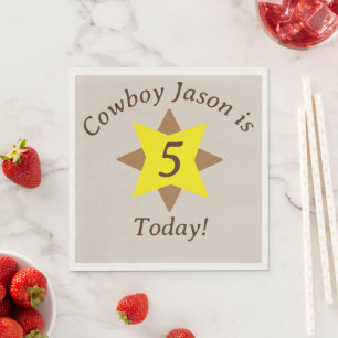 Individuell gestaltbarer Cowboy Serviette