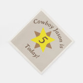 Individuell gestaltbarer Cowboy Serviette (Ecke)