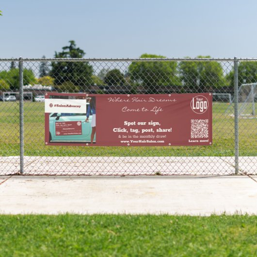 Individuell gestaltbarer Haarsalon Advocacy Outdoo Banner (Insitu)