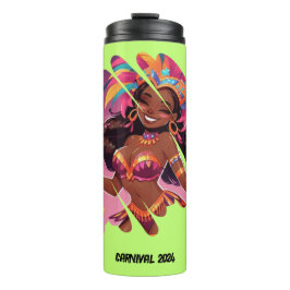 Individuell gestaltbarer karibischer Karneval-Them Thermosbecher