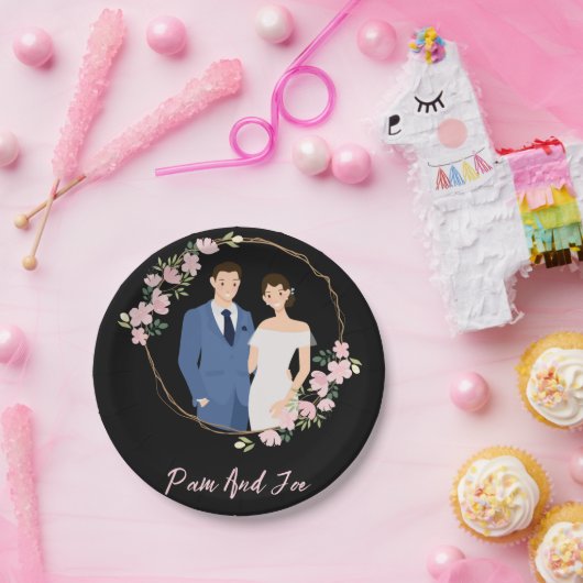 Individuell gestaltbarer Teller für Hochzeitsempfa (Party)