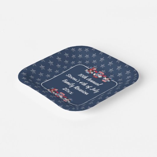 Individuell gestaltbares 4. Juli Celebration Desig Pappteller (Gewinkelt)