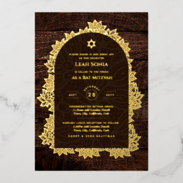 Individuell gestaltbares Bat Bar Mitzvah Event, el Folieneinladung