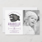 Individuell gestaltbares Cat Themed Foto Geburtsta Einladung (Vorderseite)