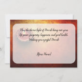 Individuell gestaltbares Festival der Lichter und Einladung (Rückseite)