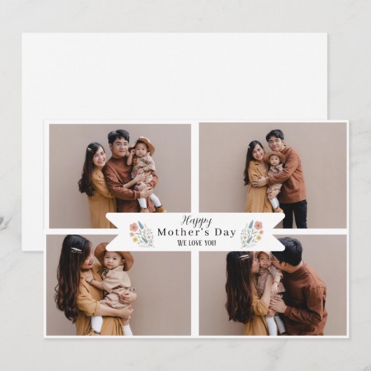 Individuell gestaltbares Foto zum Muttertag Feiertagskarte (Vorne/Hinten)