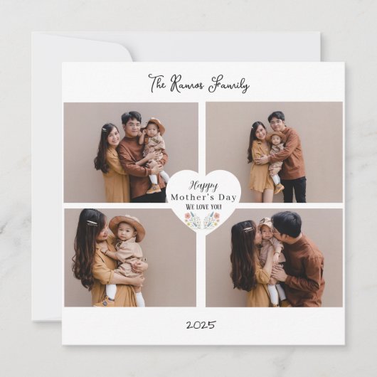 Individuell gestaltbares Foto zum Muttertag Feiertagskarte (Vorderseite)