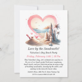 Individuell gestaltbares Valentinstag Beach Party Einladung
