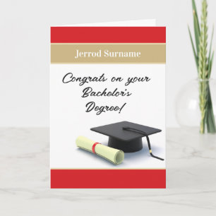 Individuell gestaltete Abschlusskarte für den Bach Karte