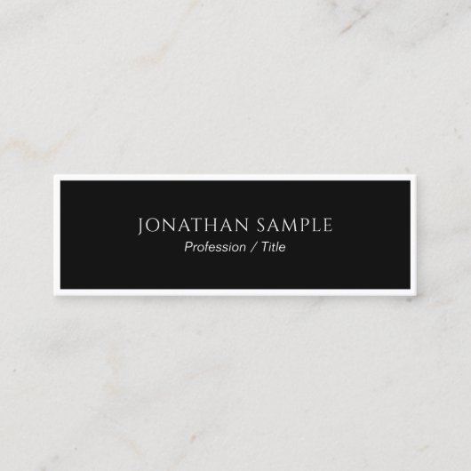 Individuell gestaltete, Berufliche, moderne, schla Mini Visitenkarte (Vorderseite)