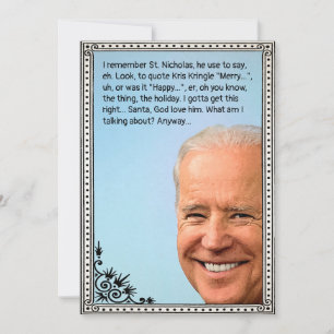 Individuell gestaltete Biden Holiday Card Feiertagskarte