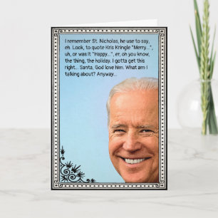 Individuell gestaltete Biden Holiday Card Feiertagskarte