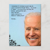 Individuell gestaltete Biden Holiday Postkarte (Vorderseite)