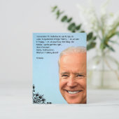 Individuell gestaltete Biden Holiday Postkarte (Stehend Vorderseite)