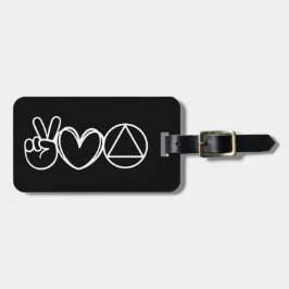 Individuell gestaltete Black Peace Liebe Serenity Gepäckanhänger