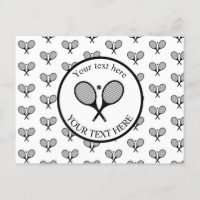 Individuell gestaltete Black & White Tennis Racket