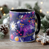 Individuell gestaltete Boho-Chic-Tasse mit Winterd Tasse