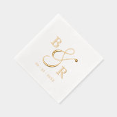 Individuell gestaltete Calligrafy Couple Names Ini Servietten Mit Folie (Rechts)