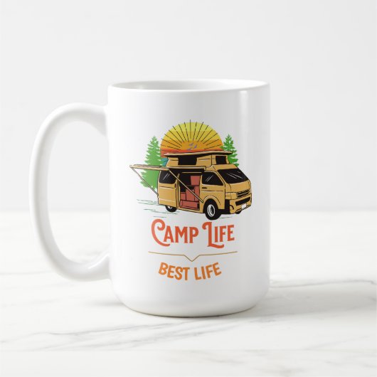 Individuell gestaltete Campingplätze Best Life Cam Kaffeetasse (Links)