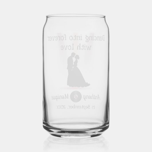 Individuell gestaltete Diskothek Dosenglas (Rückseite)