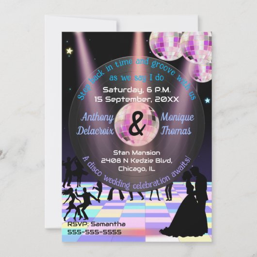 Individuell gestaltete Diskothek - Einladung (Vorderseite)