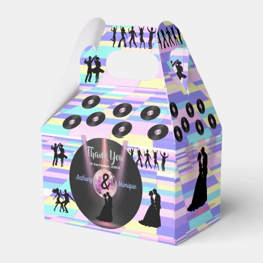 Individuell gestaltete Diskothek Geschenkschachtel (Rückseite)