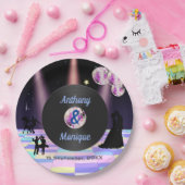 Individuell gestaltete Diskothek Pappteller (Party)