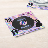 Individuell gestaltete Diskothek Rechteckiger Pappuntersetzer (angewinkelt)