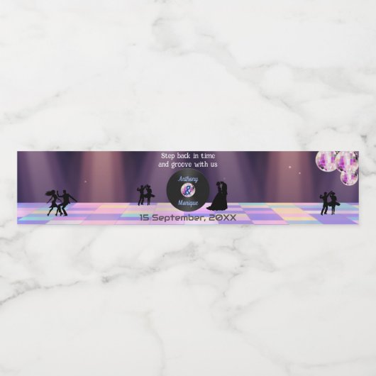 Individuell gestaltete Diskothek Wasserflaschenetikett (Einzelnes Label)