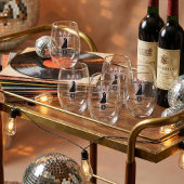 Individuell gestaltete Diskothek Weinglas Ohne Stiel