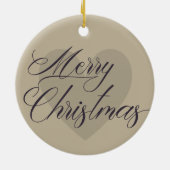 Individuell gestaltete Erste Verheiratete Weihnach Keramik Ornament (Hinten)