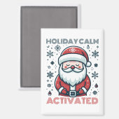 Individuell gestaltete Ferienwohnungen Calm Santa Magnet (Vorderseite/Rückseite)