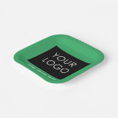 Individuell gestaltete Firmenhinweise - Modern grü Pappteller (Gewinkelt)