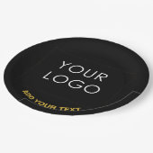 Individuell gestaltete Firmenhinweise - Modernes S Pappteller (Schrägansicht)