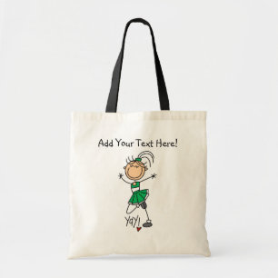 Individuell gestaltete grüne Cheerleader-Tasche Tragetasche