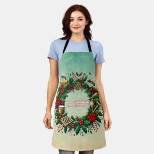 Individuell gestaltete Holiday Beekeeping Wreath S Schürze