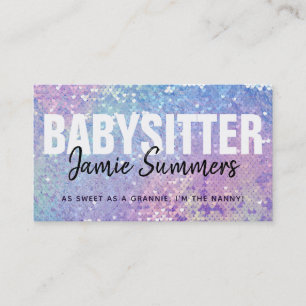 Individuell gestaltete Holographic Babysitter-Visi Visitenkarte