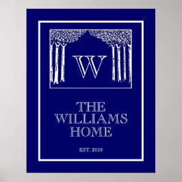 Individuell gestaltete Jugendstil-Familienmauer Poster