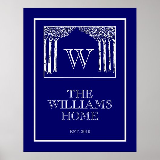 Individuell gestaltete Jugendstil-Familienmauer Poster (Vorne)