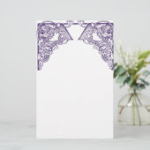 Individuell gestaltete Jugendstil-Ladys Briefpapier (Stehend Vorderseite)