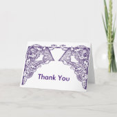 Individuell gestaltete Jugendstil-Ladys Dankeskarte (Vorderseite)