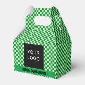 Individuell gestaltete Karos für Firmenlogos Geschenkschachtel (Rückseite)