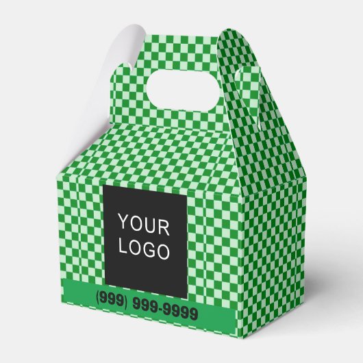 Individuell gestaltete Karos für Firmenlogos Geschenkschachtel (Vorderseite)