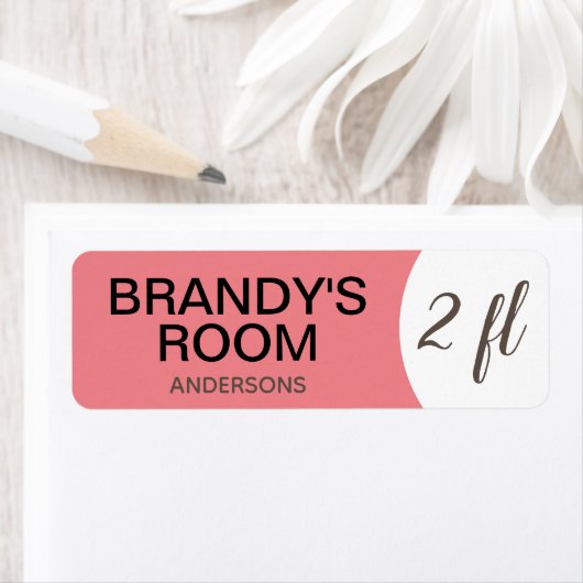Individuell gestaltete Labels - Rosa Bettzimmer (Insitu)
