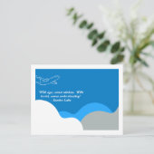 Individuell gestaltete Luftfahrt- oder Reiseweishe Postkarte (Stehend Vorderseite)