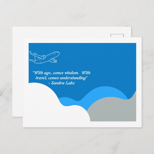 Individuell gestaltete Luftfahrt- oder Reiseweishe Postkarte (Vorne/Hinten)