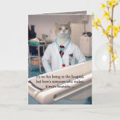 Individuell gestaltete, lustige Katzen/Kätzchen we Karte (Gelbe Blume)