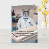 Individuell gestaltete, lustige Katzen/Kätzchen we Karte (Gelbe Blume)