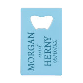 INDIVIDUELL GESTALTETE MODERNE HOCHZEIT  GELDBEUTEL FLASCHENÖFFNER (Vorderseite)