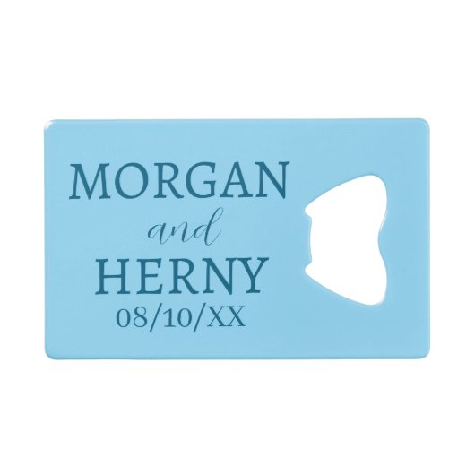 INDIVIDUELL GESTALTETE MODERNE HOCHZEIT  GELDBEUTEL FLASCHENÖFFNER (Vorderseite (Horizontal))